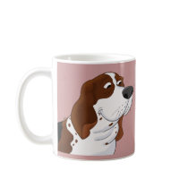 Sniffing Cartoon Basset Hound Mug
