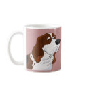 Sniffing Cartoon Basset Hound mugs