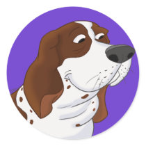 Sniffing Cartoon Basset Hound