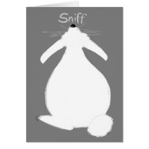 Sniffing Hare Birthday Card