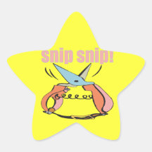 Snip Snip Star Stickers