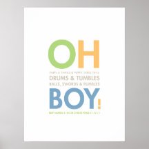 Snips & Snails Baby Boy's Room Poster
