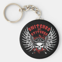 Snitches Get Stitches Key Chains