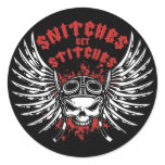 Snitches Get Stitches Stickers