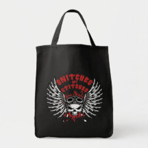 Snitches Get Stitches Tote Bags
