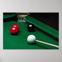 Snooker equipment print