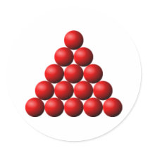 Snooker Triangle Round Sticker