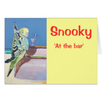 Snooky: 'At the bar' Greeting Card