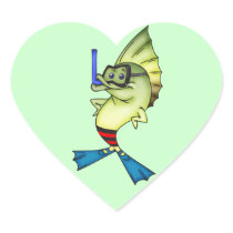 Snorkelling Fish Sticker