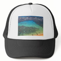 Snorklers at Hanauma Bay, Oahu, Hawaii Mesh Hats
