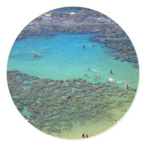 Snorklers at Hanauma Bay, Oahu, Hawaii Stickers