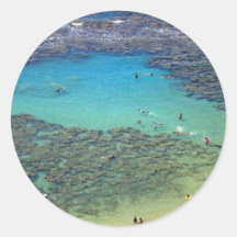 Snorklers at Hanauma Bay, Oahu, Hawaii Stickers