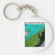 Snow Across Mid-Atlantic States Keychains