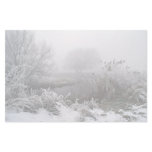 Snow and fog early morning, River Way, England Stationery Paper