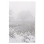 Snow and fog early morning, River Way, England stationery