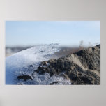 Snow and Ice Receeding from a Rock Face Print