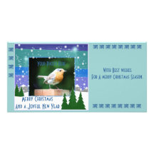 Snow and Trees, Frame Customised Photo Card