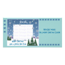 Snow and Trees, Frame Personalized Photo Card