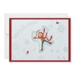 snow angel christmas greeting or invitation