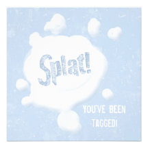 Snow Ball Splat! Party Invitation