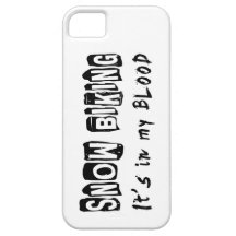 Snow biking It's in my blood iPhone 5 Case