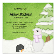 Snow Buddies Birthday Invite
