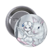 "Snow Bunny" Button