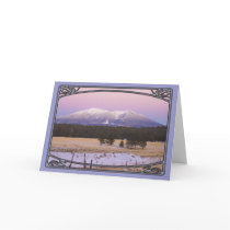 Snow Capped San Francisco Peaks at Sunset Greeting Cards