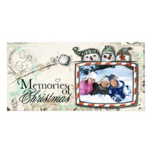 snow christmas photo card