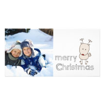 snow christmas photo card