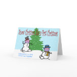 Snow Christmas Photo Frame Card