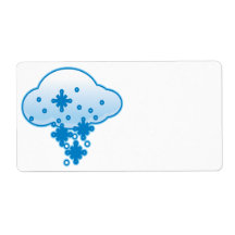 Snow Clouds 2 Personalized Shipping Label