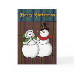 Snow Couple Merry Christmas Card