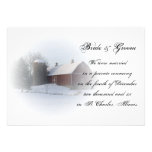 Snow Covered Barn Marriage/Elopement Announcement