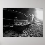 Snow Covered Bench Print