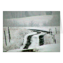 Snow Covered Country Lane Cards