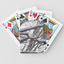 snow covered deck playing cards
