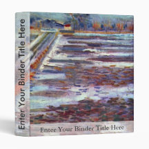 Snow-Covered Fields At Arles By Vincent Van Gogh Vinyl Binders