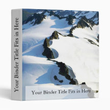 Snow-covered Mountain Peaks - Aerial View 3 Ring Binder