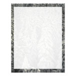 Snow-covered pine trees customized letterhead