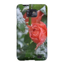 Snow covered rose galaxy s2 cases