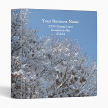 Snow Covered Tree Business Binder