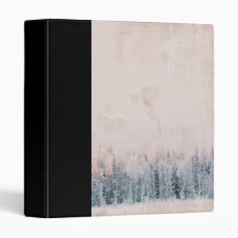 snow covered trees winter scape binder