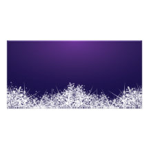 Snow Crystals Invitation Card D1 Photo Card Template