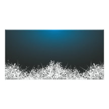 Snow Crystals Invitation Card D2 Custom Photo Card