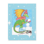 Snow Dragon Postcard