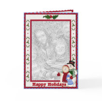 Snow Family Greetings Card