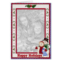 Snow Family Greetings Card