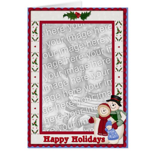 Snow Family Greetings Card