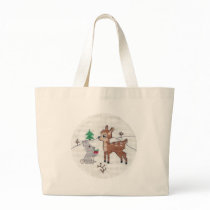 Snow Fawn and bunny Cross Stitch Bags